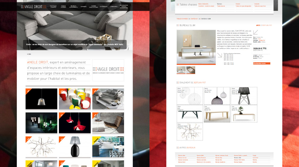 Capture d'écran d'Angle Droit Design